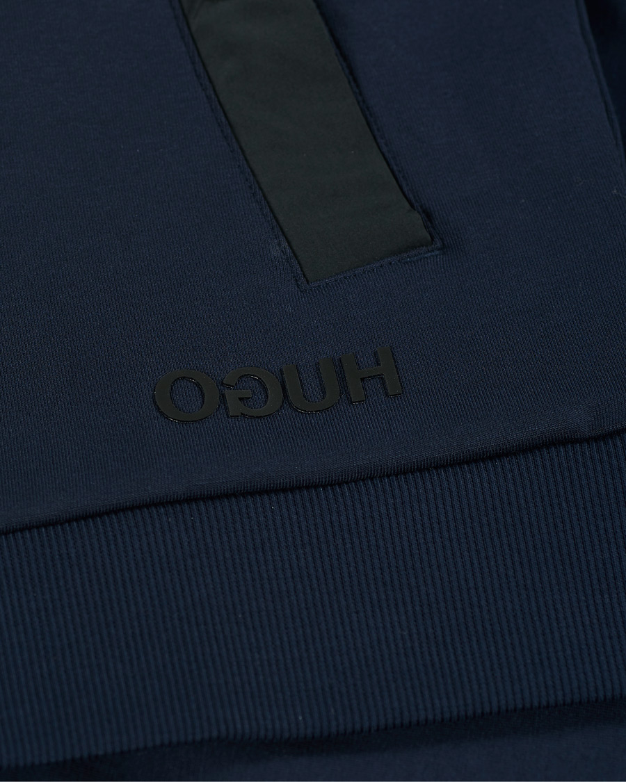 Herr | Tröjor | HUGO | Dintonic Shine Full Zip Hoodie Dark Blue