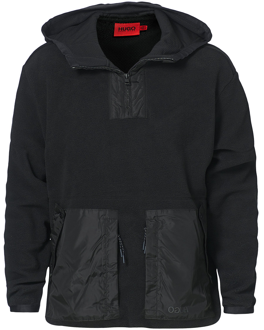 Herr | Tröjor | HUGO | Daymans Fleece Half Zip Sweater Black