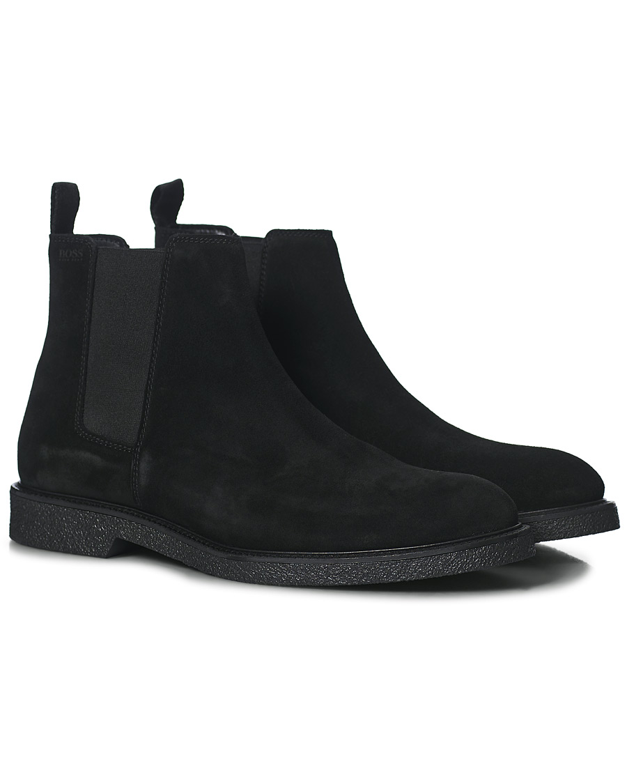 Herr | BOSS Tunley Suede Chelsea Boots Black | BOSS BLACK | BOSS Tunley Suede Chelsea Boots Black