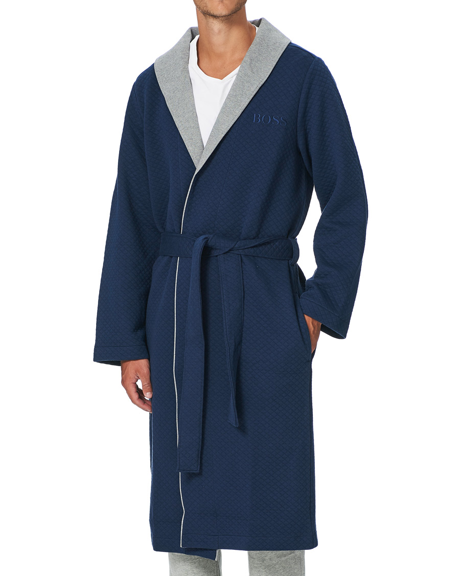 Herr | Pyjamas & Morgonrockar | BOSS BLACK | BOSS Limited Robe Dark Blue