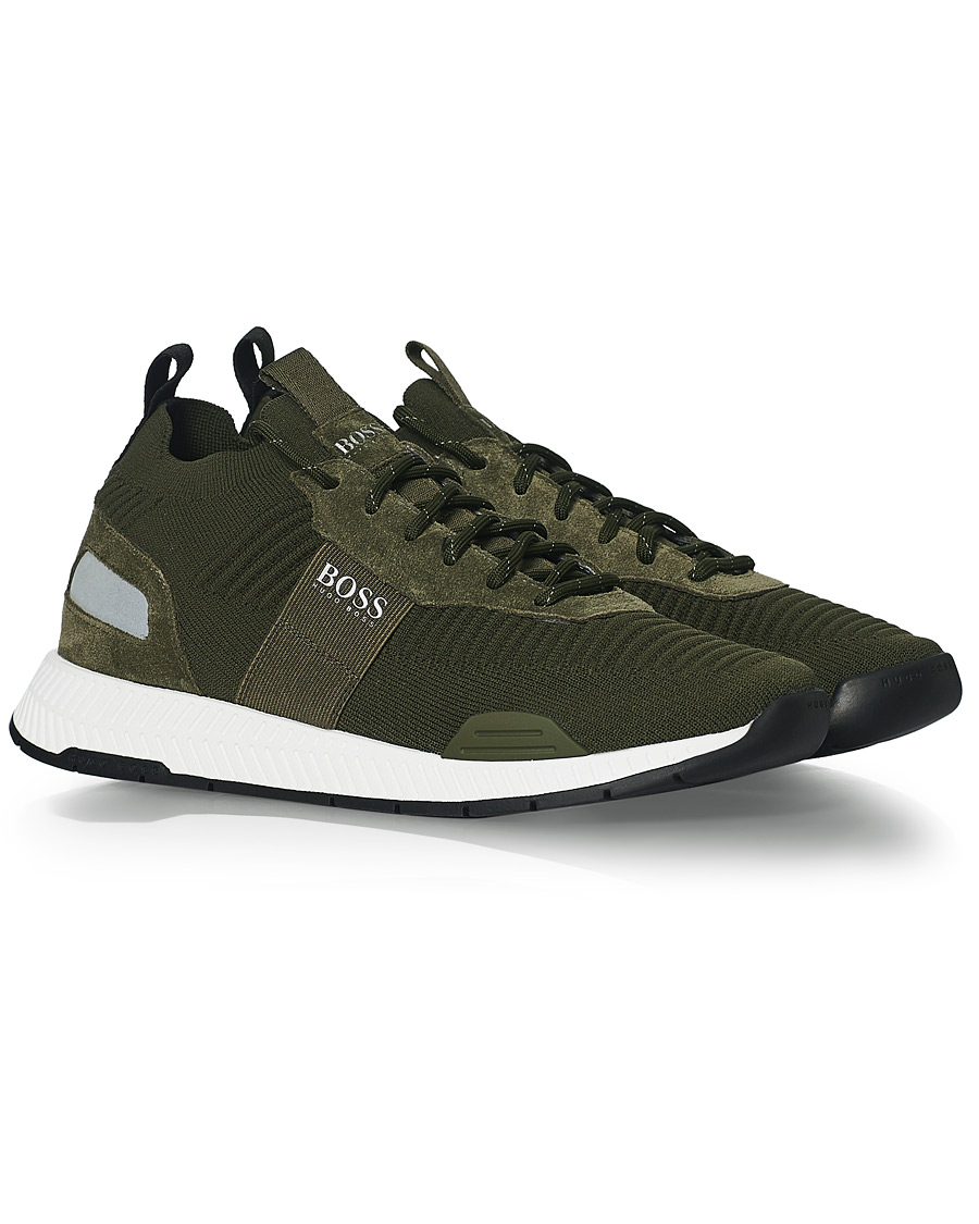 Herr | BOSS Titanum Running Sneakers Dark Green | BOSS BLACK | BOSS Titanum Running Sneakers Dark Green