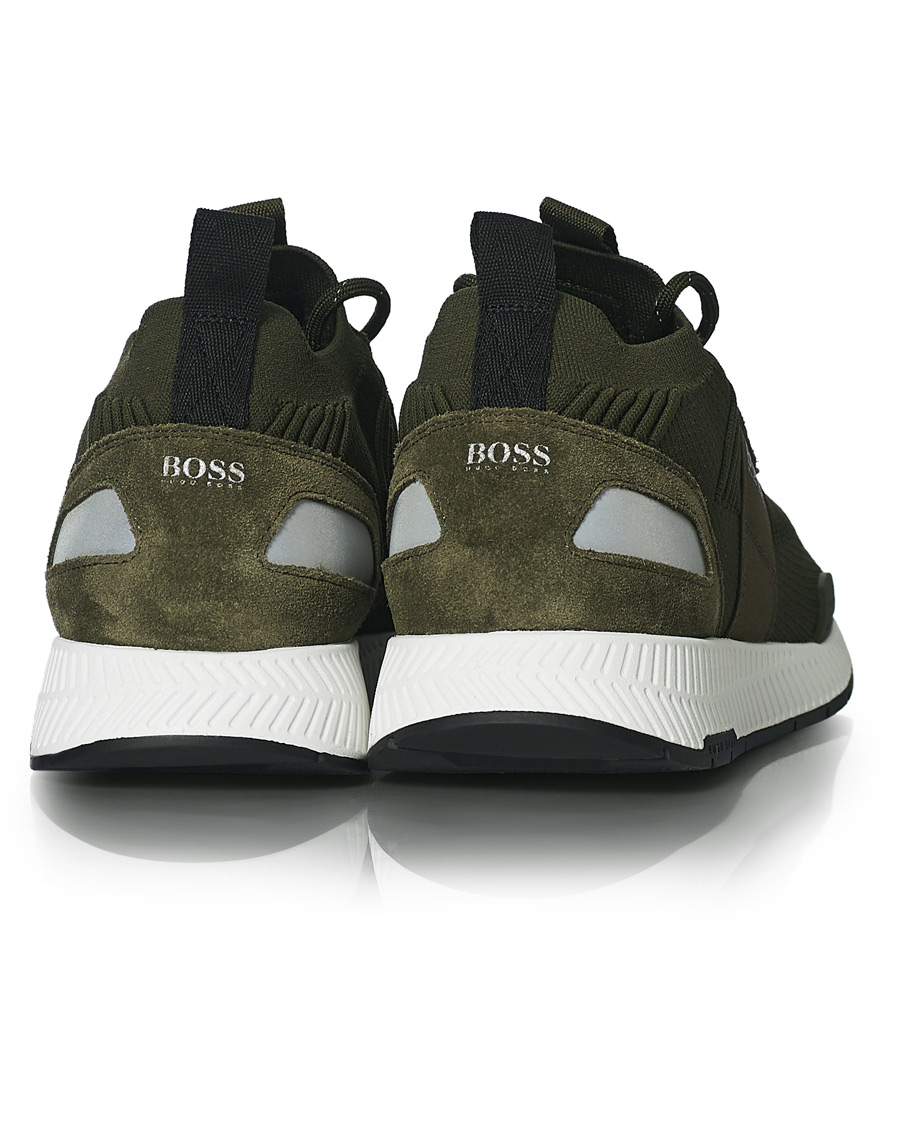 Herr | BOSS Titanum Running Sneakers Dark Green | BOSS BLACK | BOSS Titanum Running Sneakers Dark Green