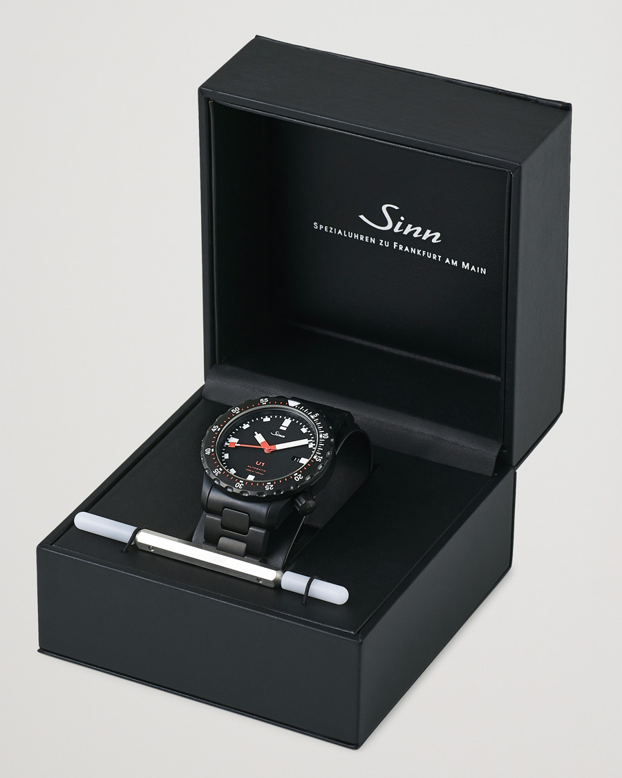 Herr | Sinn U1 Black Hard Coating Diving Watch 44mm Black | Sinn | U1 Black Hard Coating Diving Watch 44mm Black