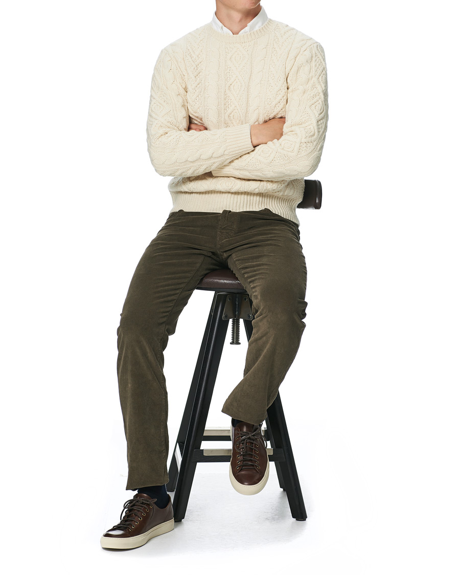 Herr | Byxor | Jacob Cohën | 688 Bard 5-Pocket Corduroy Trousers Brown