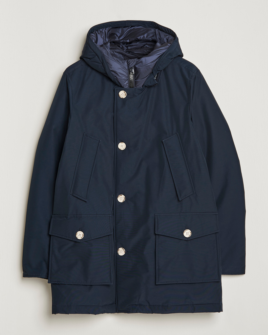 Herr | Jackor | Woolrich | Arctic Parka No Fur Melton Blue