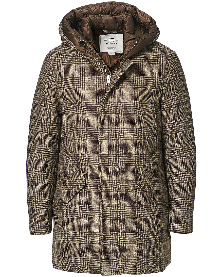 Herr | Jackor | Woolrich | Polar Luxury Eco Wool Parka Prince of Wales