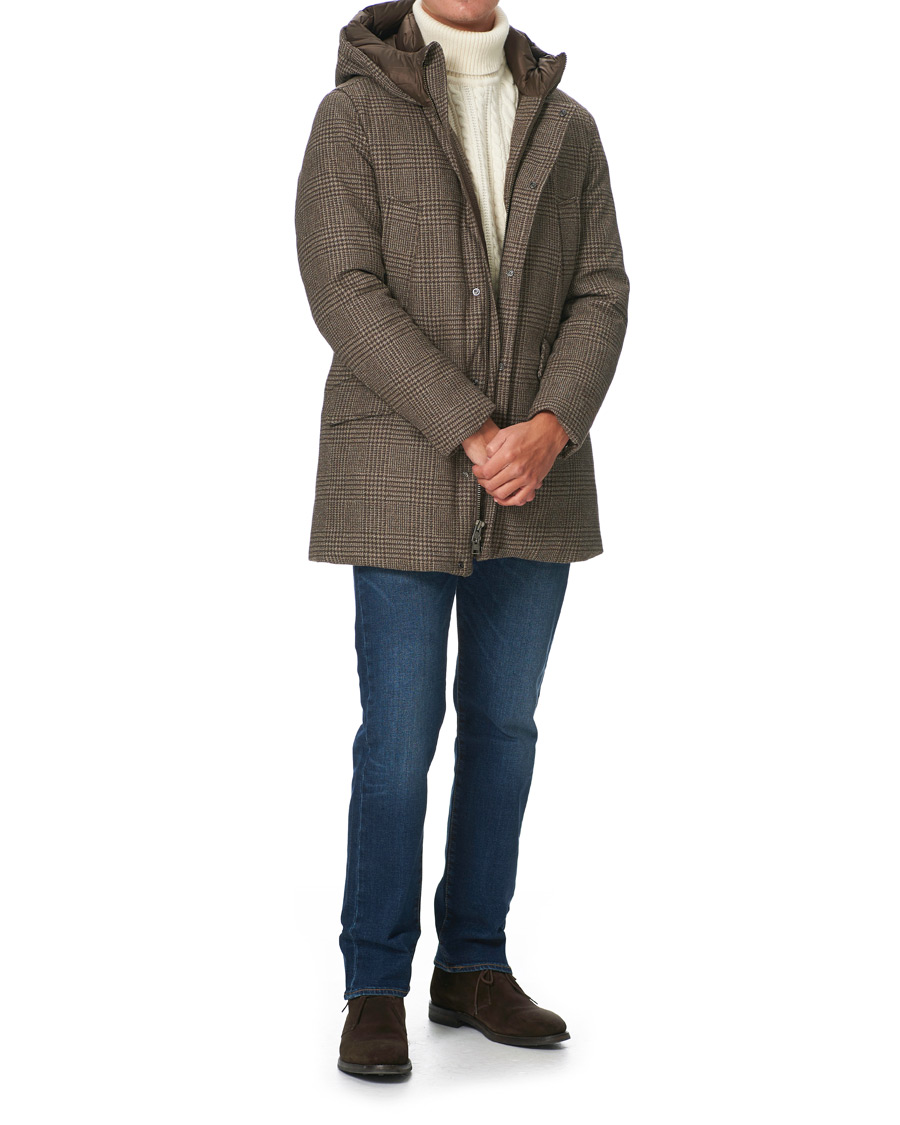Herr | Jackor | Woolrich | Polar Luxury Eco Wool Parka Prince of Wales