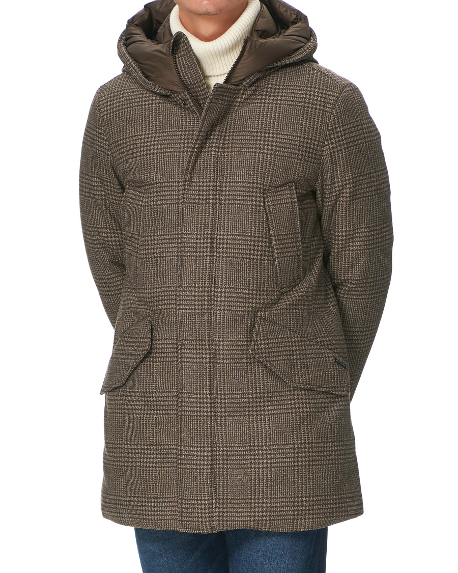 Herr | Jackor | Woolrich | Polar Luxury Eco Wool Parka Prince of Wales