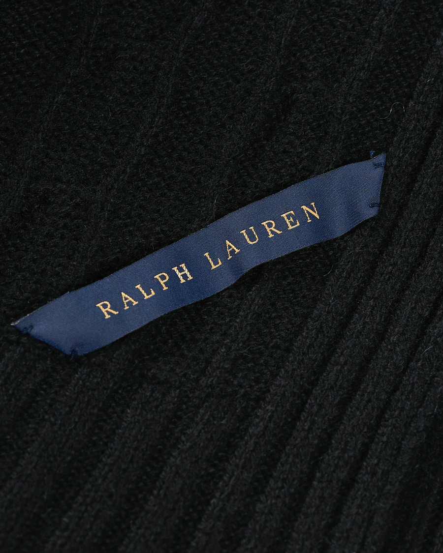 Herre | Loungewear | Ralph Lauren Home | Cable Knitted Cashmere Throw Midnight Black