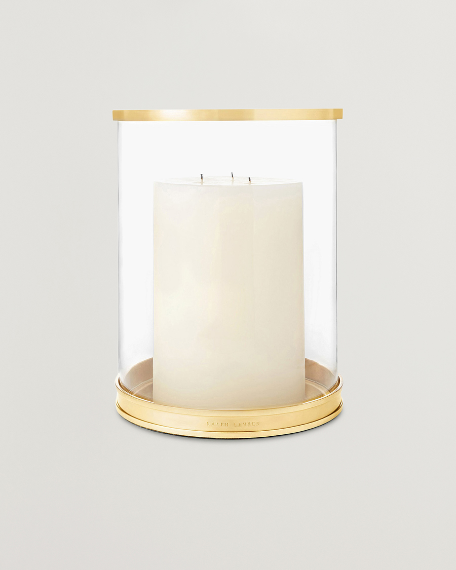 Herr | Till hemmet | Ralph Lauren Home | Modern Medium Hurricane Lamp Brass