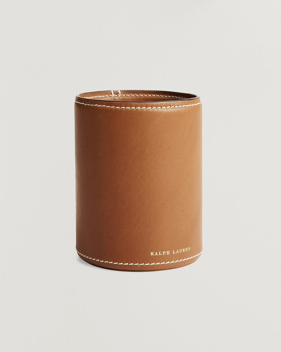 Herr | Till hemmet | Ralph Lauren Home | Brennan Leather Pencil Cup Saddle Brown