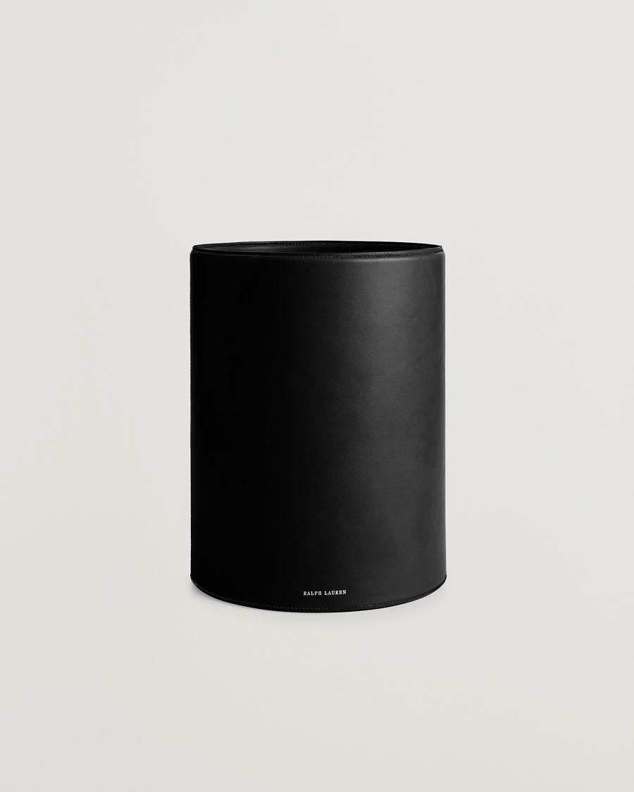 Herr | Till hemmet | Ralph Lauren Home | Brennan Leather Waste Bin Black