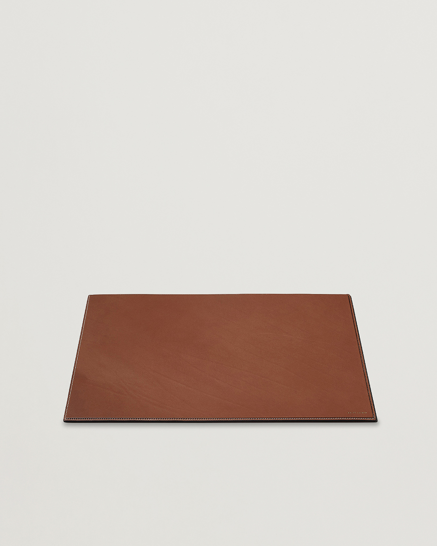 Herr | Till hemmet | Ralph Lauren Home | Brennan Small Leather Desk Blotter Saddle Brown