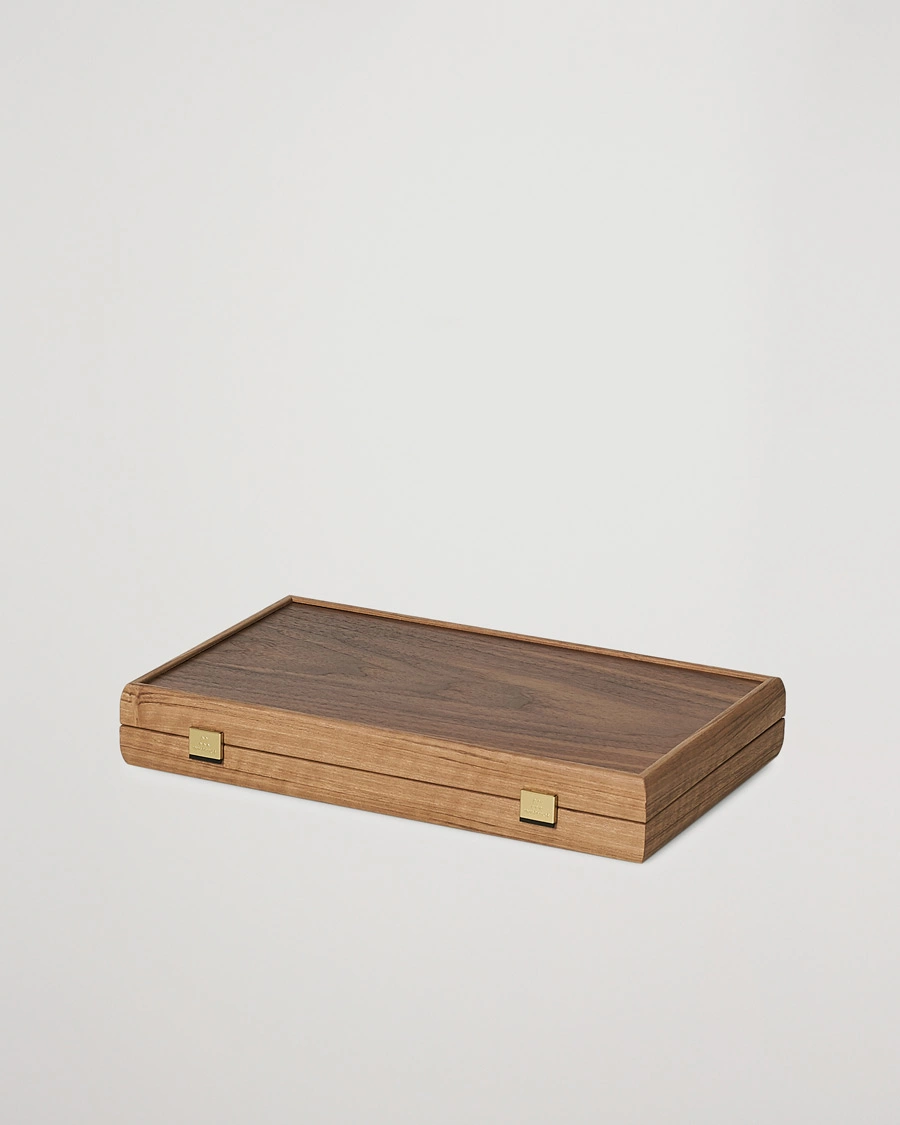 Herre | Spill og fritid | Manopoulos | American Walnut Backgammon With Side Racks