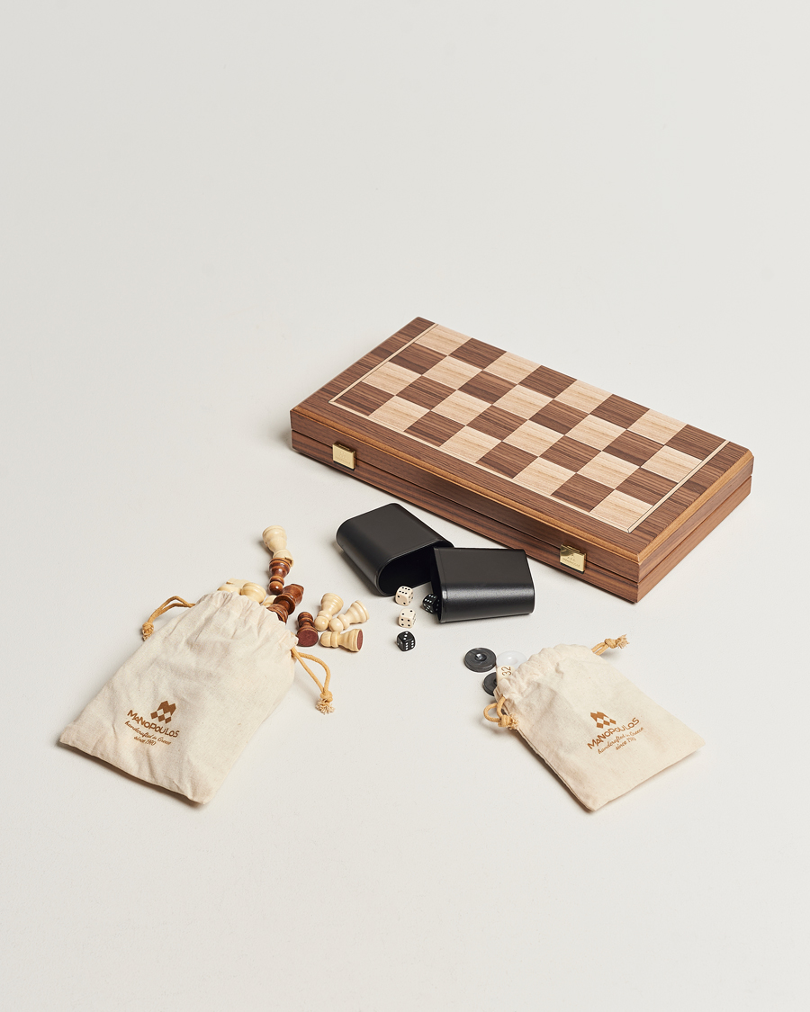 Herr | Spel & fritid | Manopoulos | Walnut Chess & Backgammon