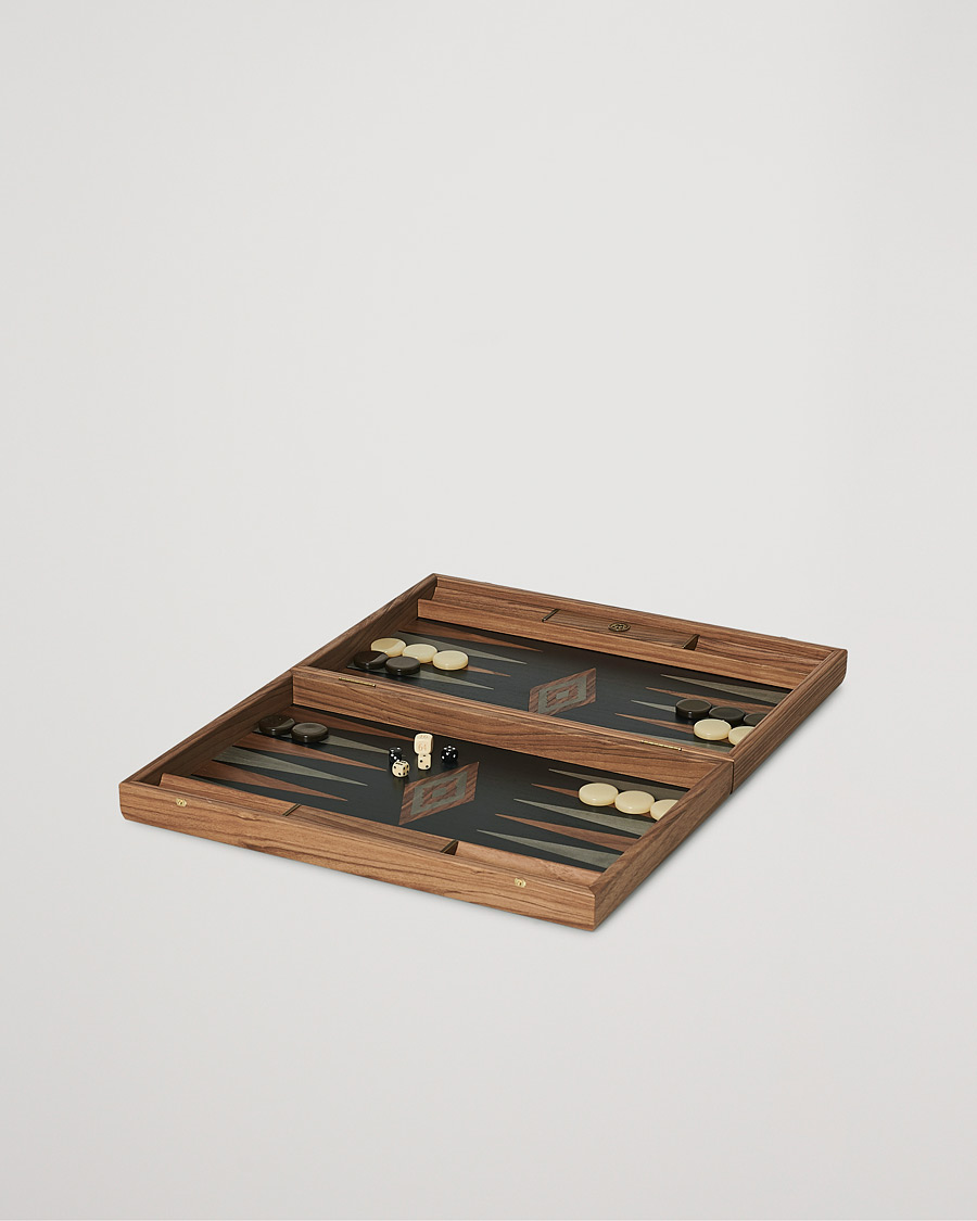 Herr | Spel & fritid | Manopoulos | Walnut & Black Oak Large Backgammon