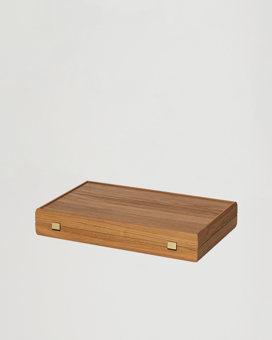 Herr | Spel & fritid | Manopoulos | Walnut Royal Blue Large Backgammon