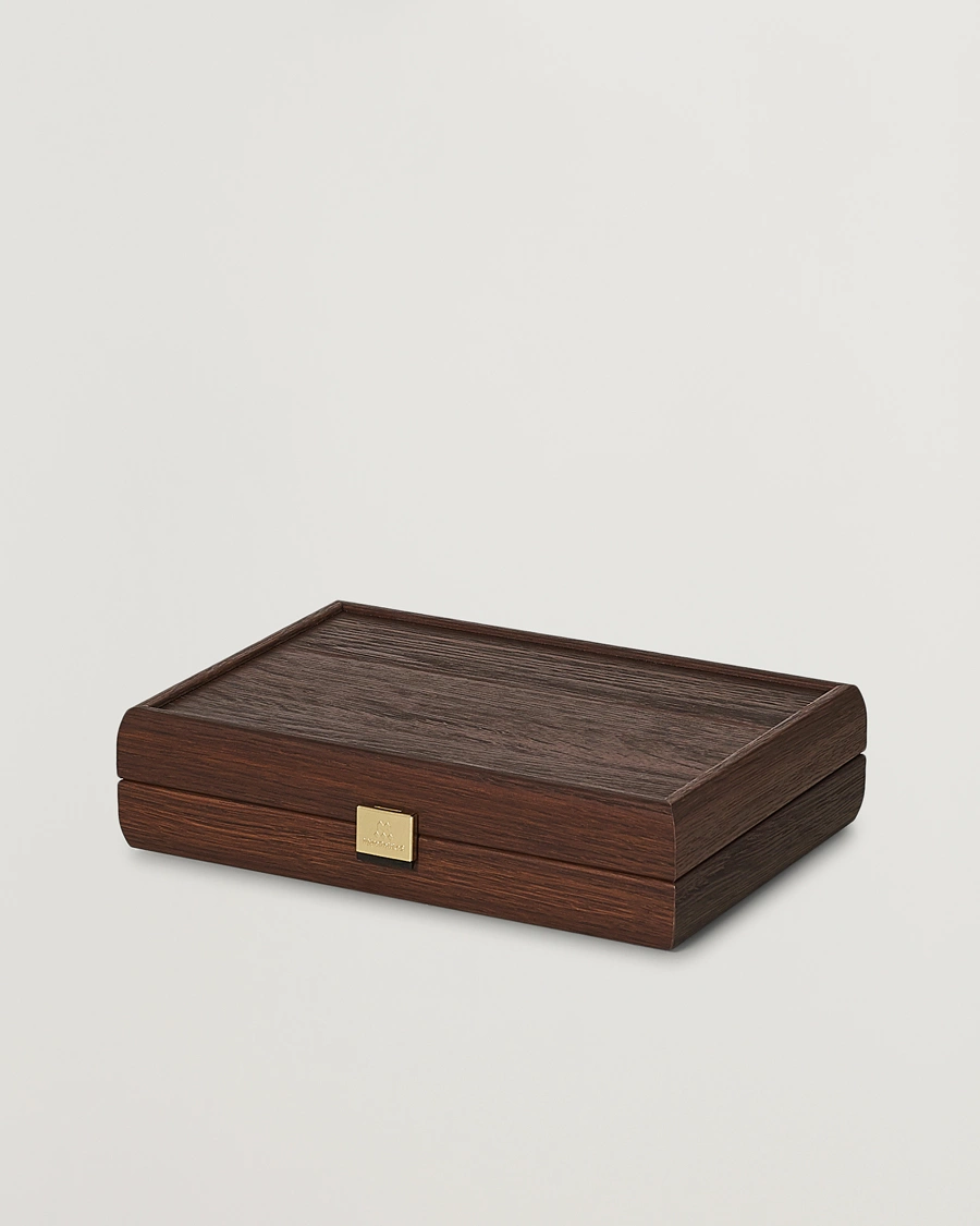 Herr | Livsstil | Manopoulos | Wooden Domino Case Dark Brown