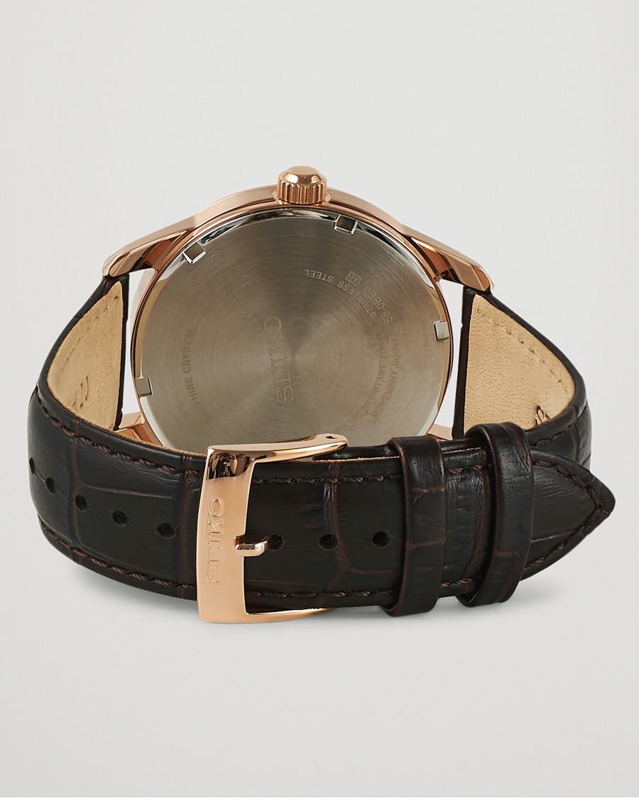 Herr | Seiko Solar Sapphire 40mm Rose Gold Steel White Dial | Seiko | Solar Sapphire 40mm Rose Gold Steel White Dial
