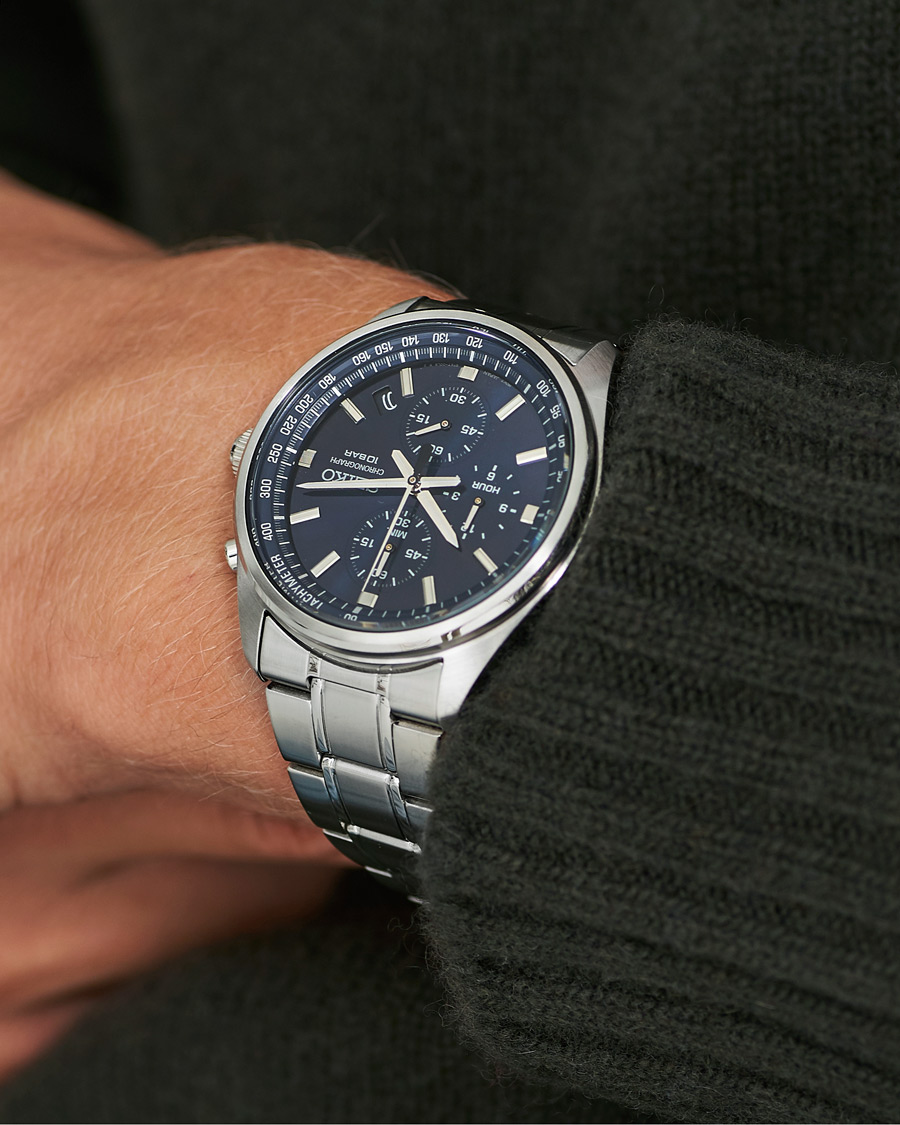 Herr | Seiko Chronograph 42mm Steel Blue Dial | Seiko | Chronograph 42mm Steel Blue Dial