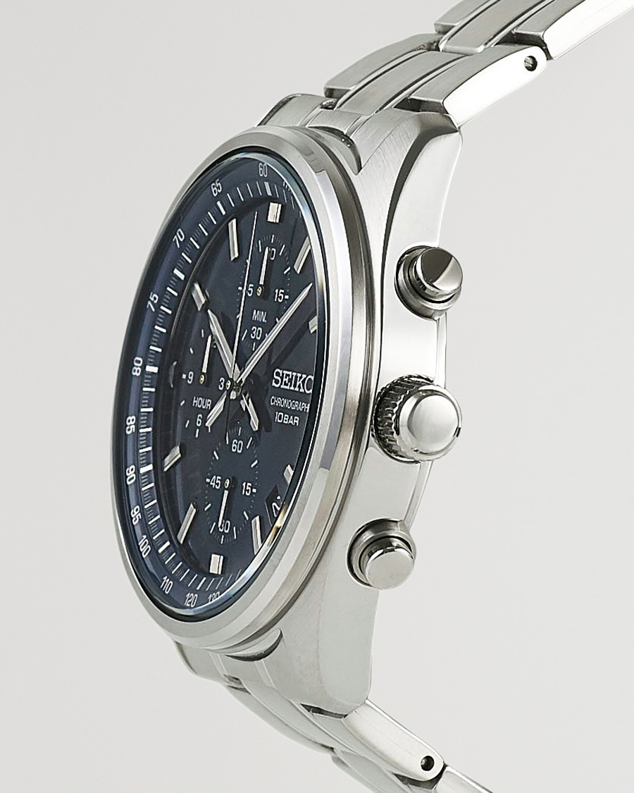 Herr | Seiko Chronograph 42mm Steel Blue Dial | Seiko | Chronograph 42mm Steel Blue Dial