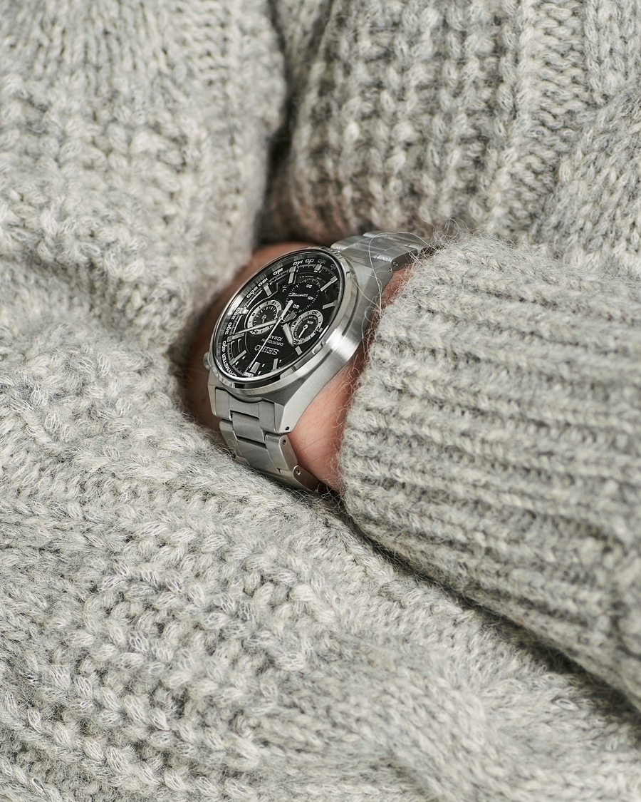 Herr | Seiko Chronograph 41mm Steel Black Dial | Seiko | Chronograph 41mm Steel Black Dial