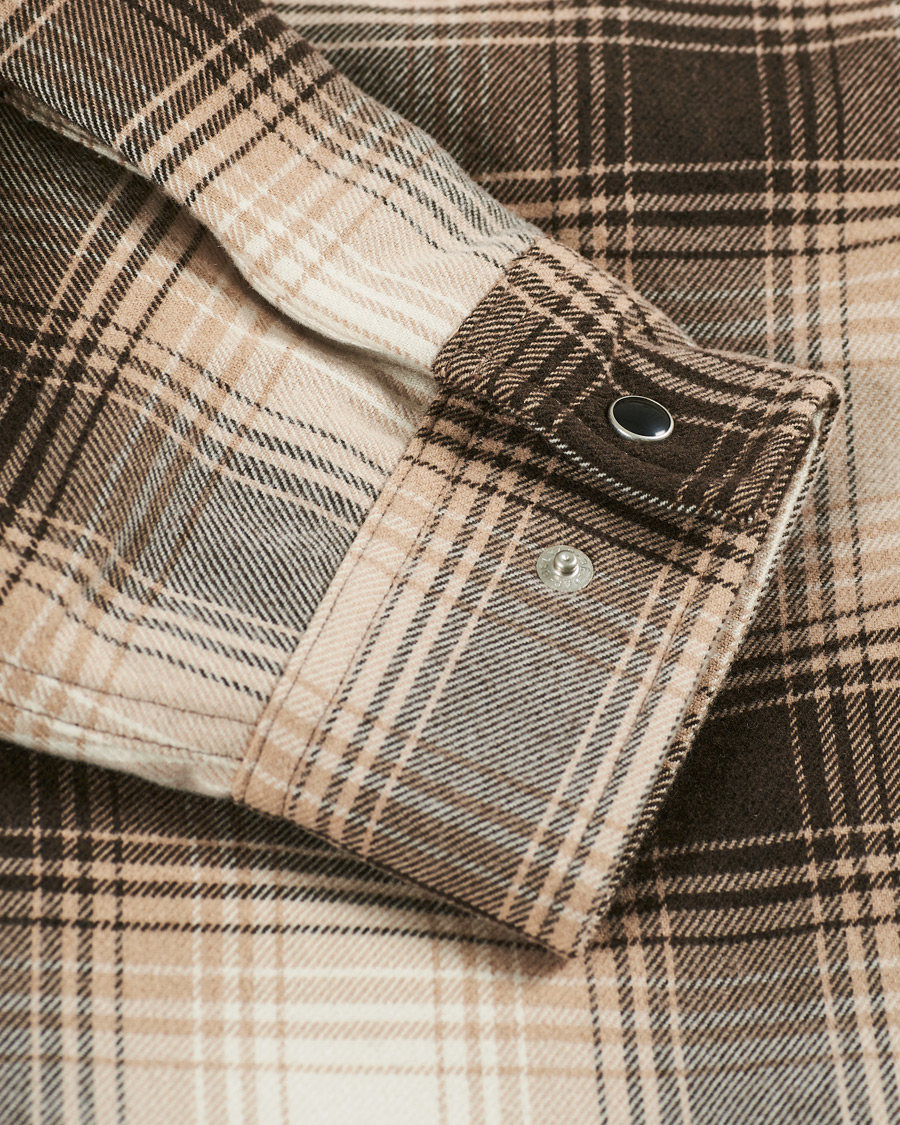 Herr | Jackor | BEAMS PLUS | Quilted Open Collar Jacket Brown Check