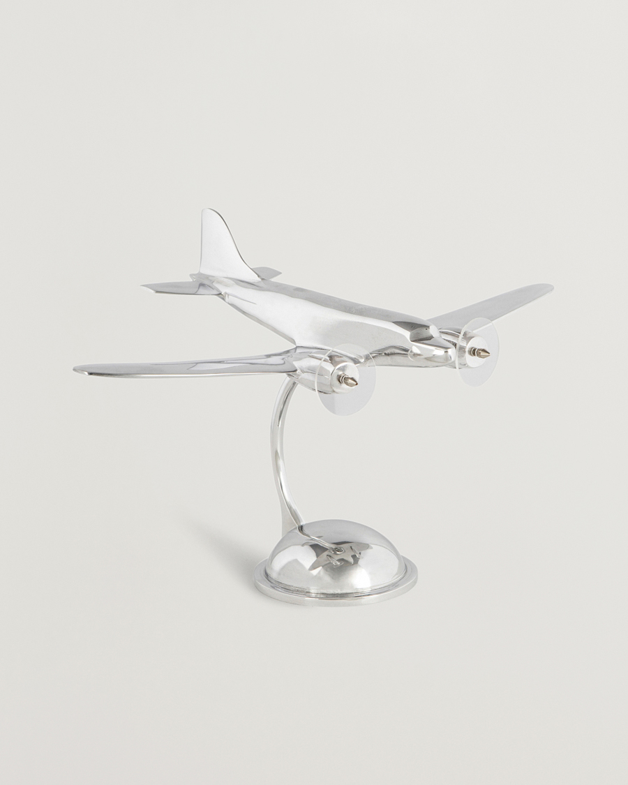 Herr | Dekoration | Authentic Models | Desktop DC-3 Airplane Silver