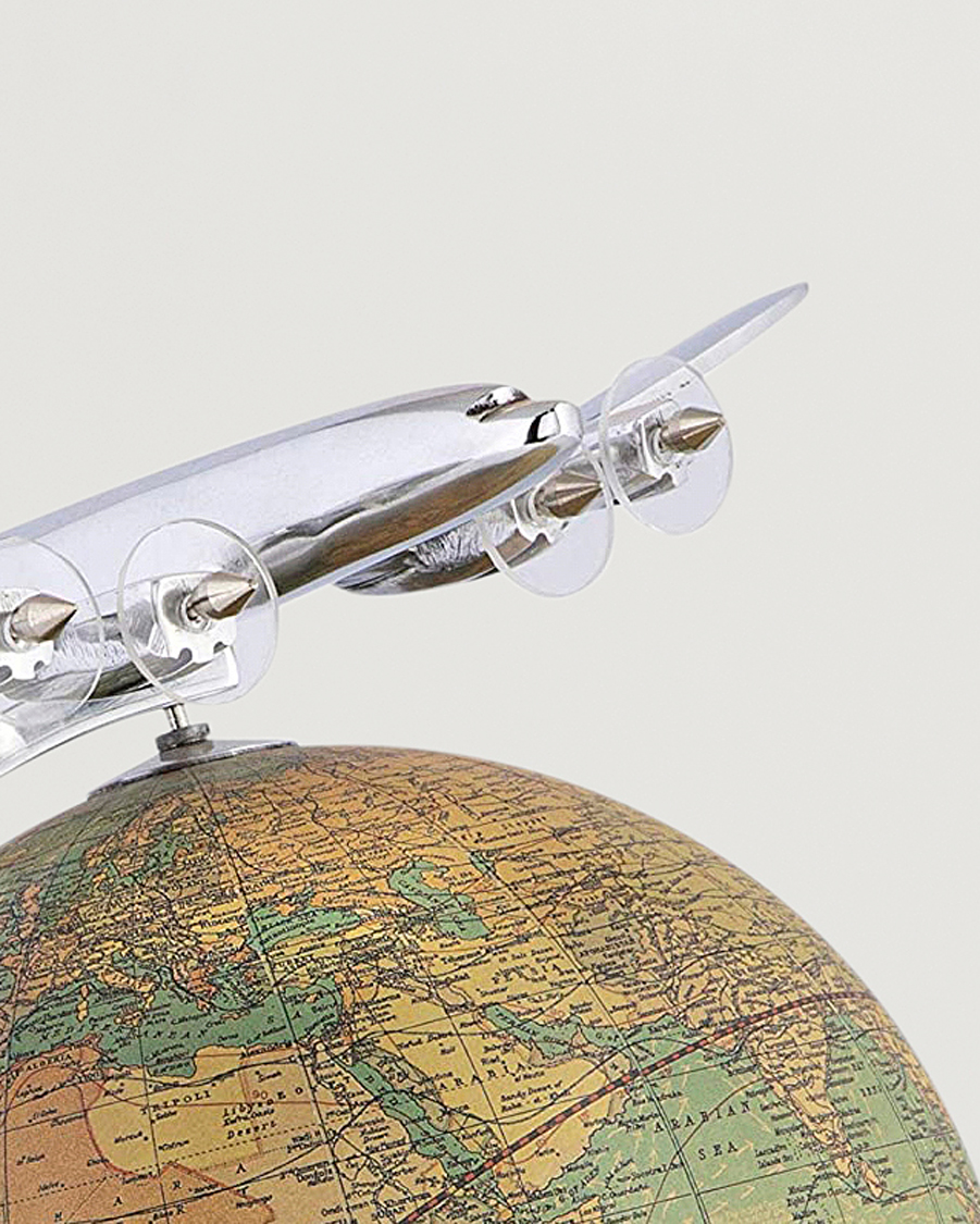 Herr | Gåvor | Authentic Models | On Top Of The World Globe and Plane Silver