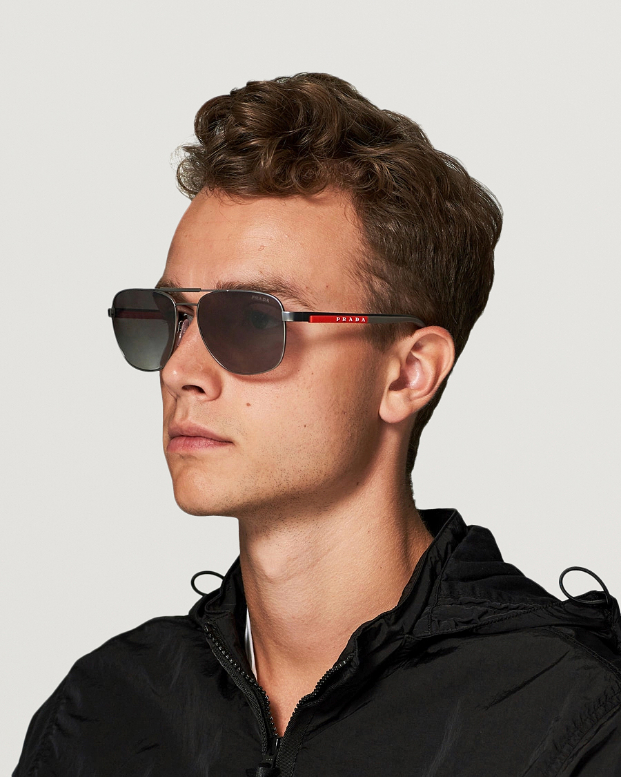 Herr | Pilotsolglasögon | Prada Linea Rossa | 0PS 53XS Sunglasses Silver