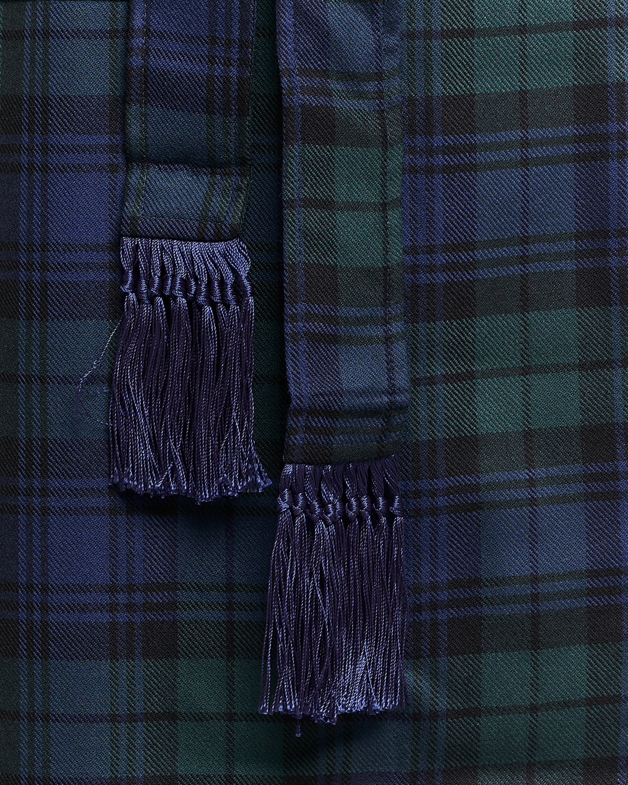 Herr | Pyjamas & Morgonrockar | Derek Rose | Wool Tartan Dressing Gown Blackwatch