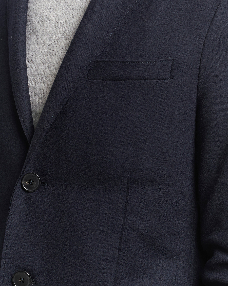 Herr | Kavajer | Harris Wharf London | Two Button Vented Superfine Merino Blazer Navy