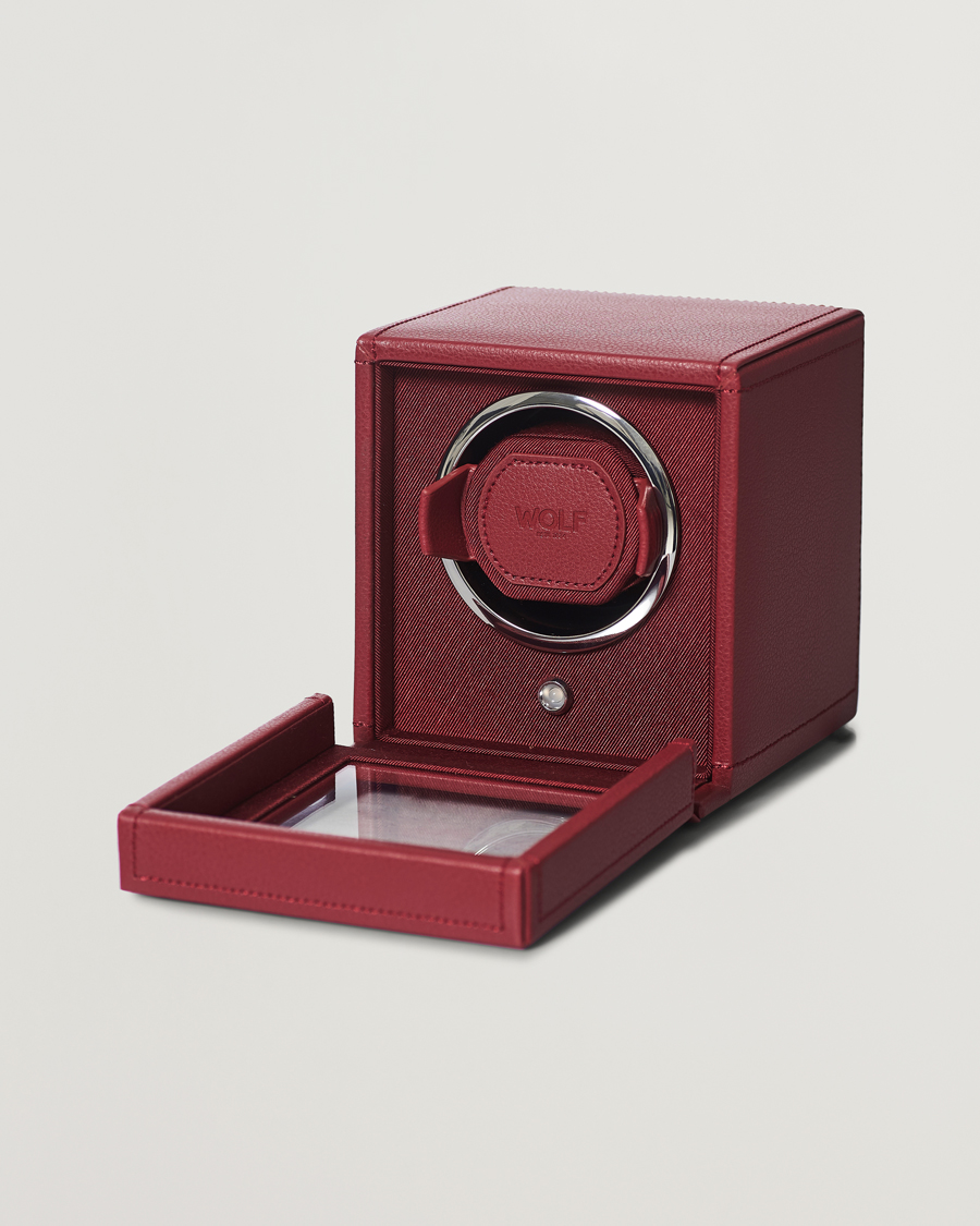 Herr | Klockförvaring | WOLF | Cub Single Winder With Cover Bordeaux