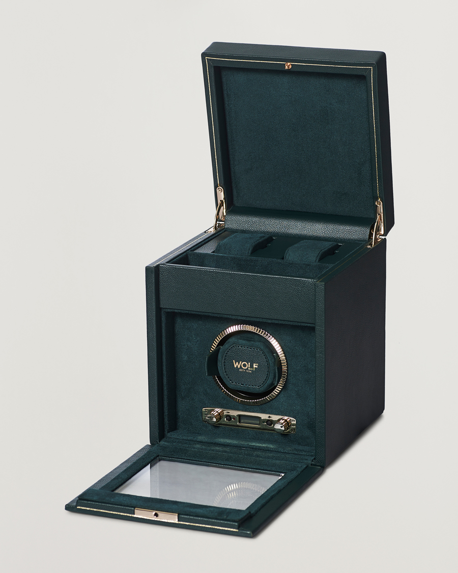 Herre | Oppbevaring klokker | WOLF | British Racing Green Single Watch Winder