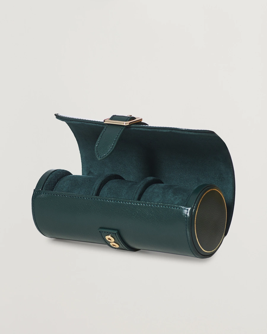 Herr | Klockförvaring | WOLF | British Racing Green Triple Watch Roll