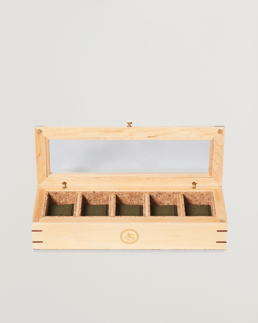 Herr | WOLF Analog/Shift Flatiron ll 5 Piece Watch Box | WOLF | Analog/Shift Flatiron ll 5 Piece Watch Box