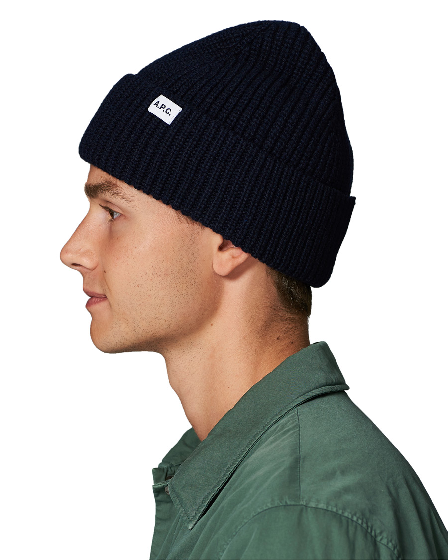 Herr | A.P.C. Rib Wool Beanie Navy | A.P.C. | Rib Wool Beanie Navy