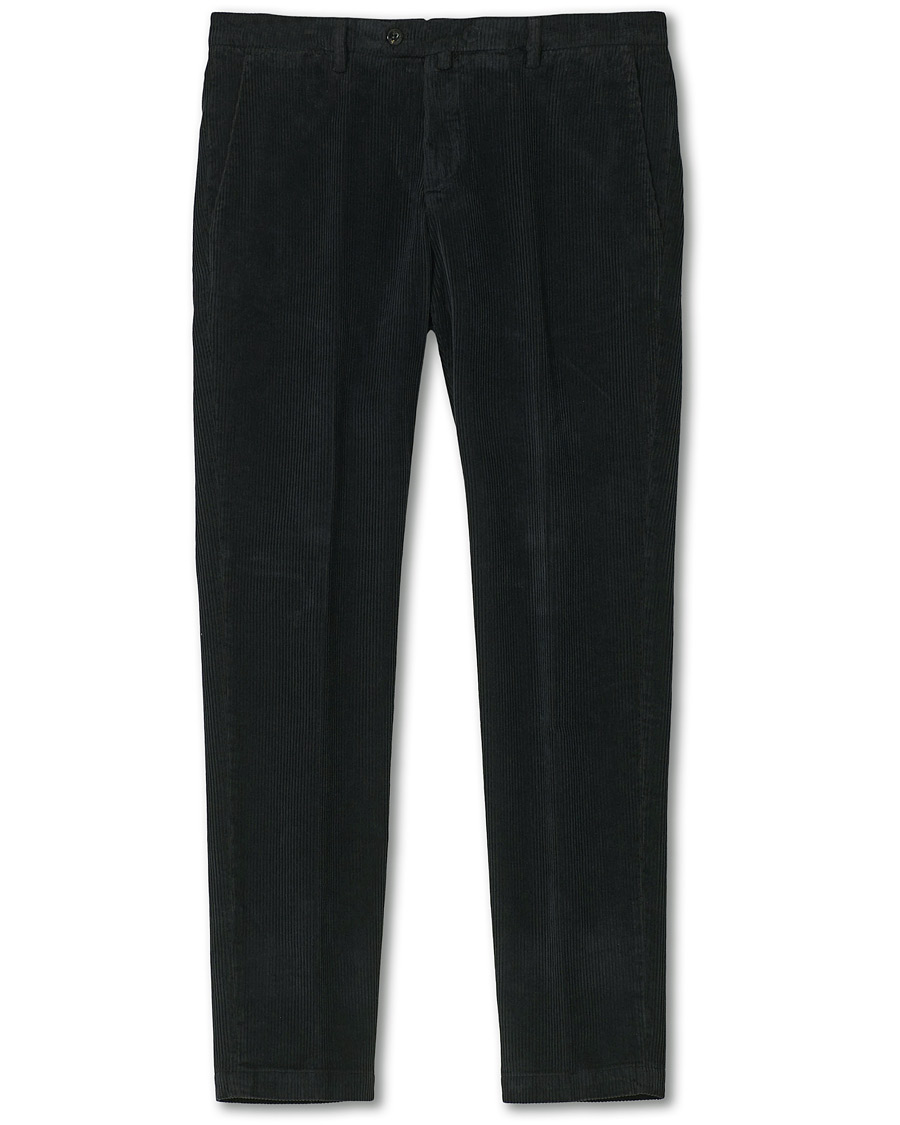 Herr | Byxor | Briglia 1949 | Slim Fit Corduroy Trousers Black