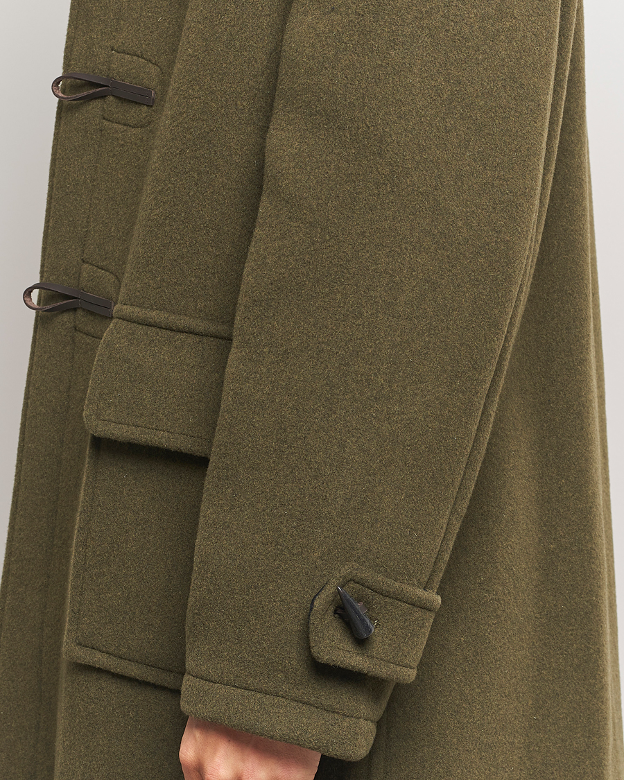 Herr | Jackor | Gloverall | Morris Duffle Coat Loden Green/Check
