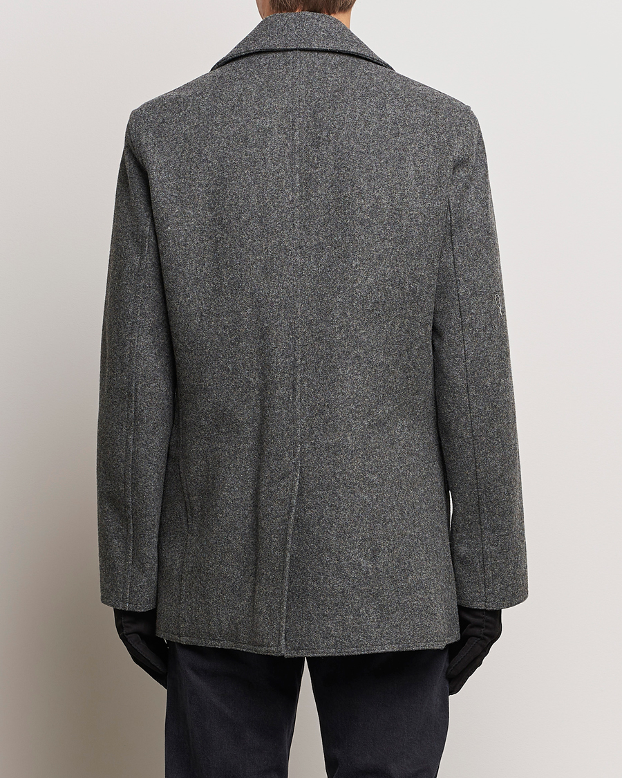 Herr | Jackor | Gloverall | Churchill Reefer Peacoat Grey