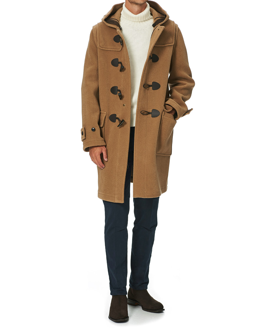 Herr | Jackor | Gloverall | Anniversary Heavyweight Herringbone Morris Duffle Camel