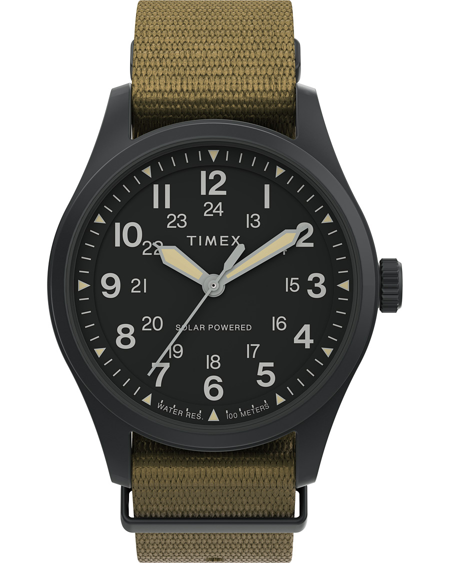 Herr | Timex Field Post Solar Watch 36mm Green/Black | Timex | Field Post Solar Watch 36mm Green/Black