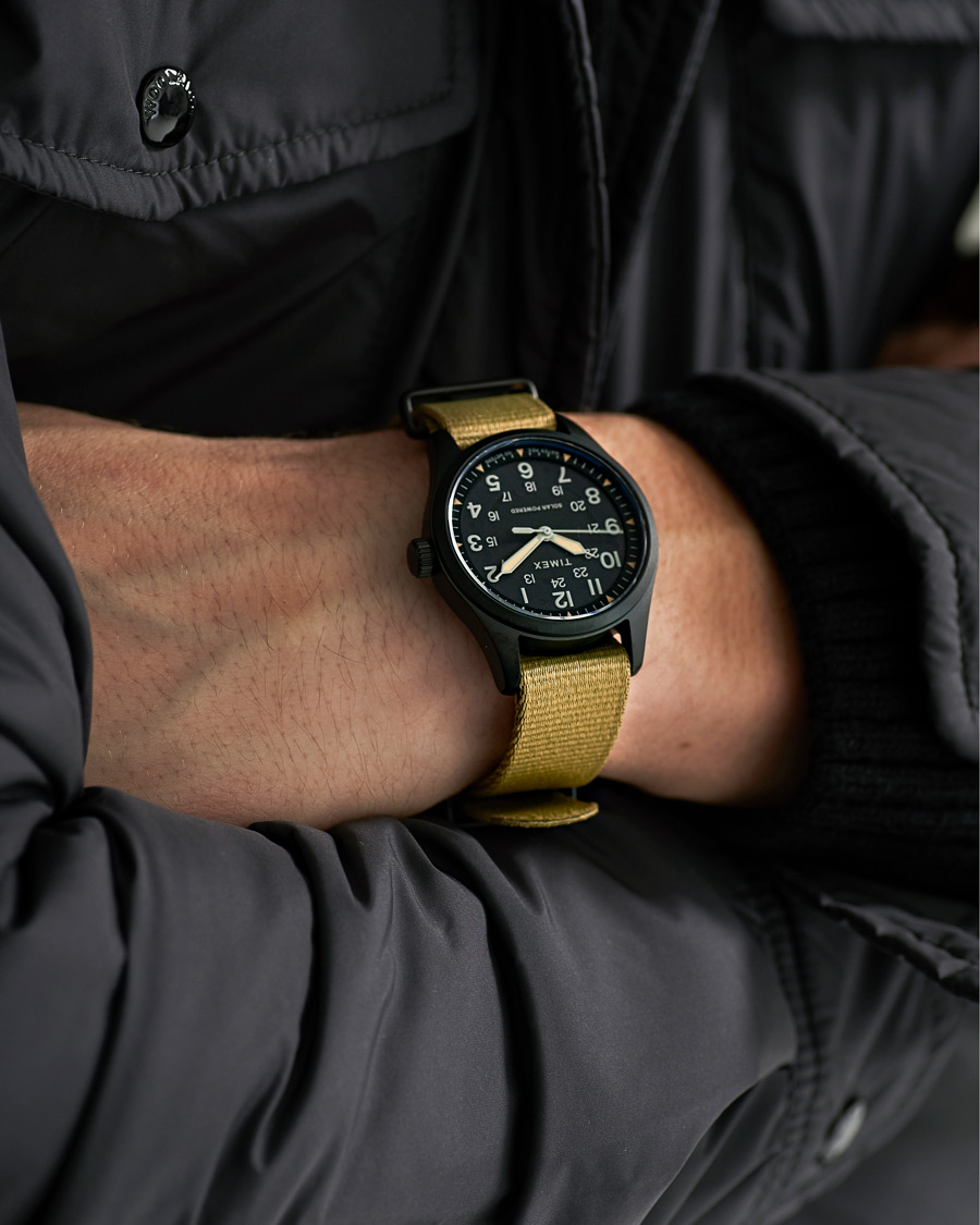 Herr | Timex Field Post Solar Watch 36mm Green/Black | Timex | Field Post Solar Watch 36mm Green/Black