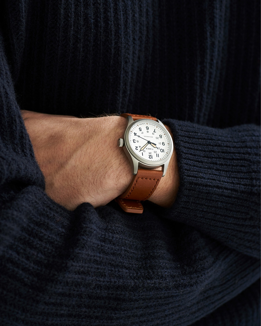 Herr | Timex Field Post Mechanical Watch 38mm White Dial | Timex | Field Post Mechanical Watch 38mm White Dial