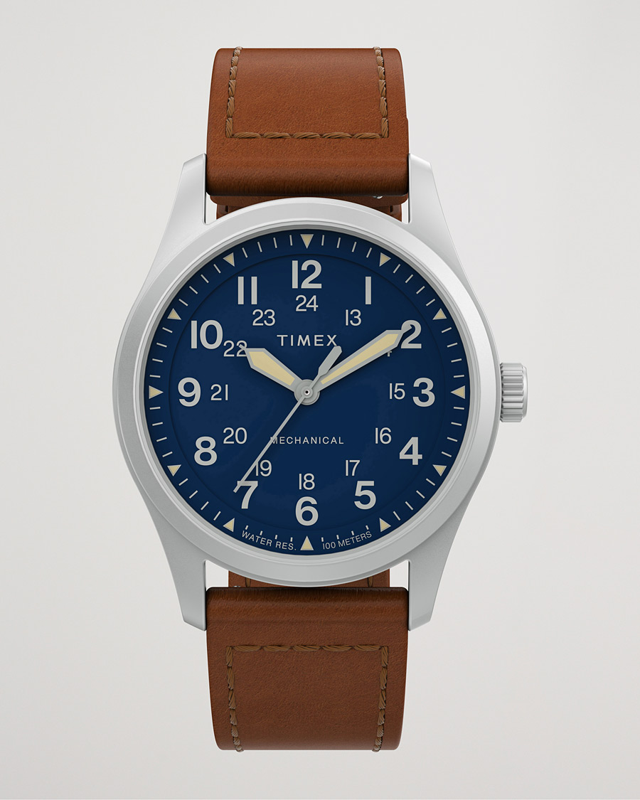 Herr | Timex Field Post Mechanical Watch 38mm Blue Dial | Timex | Field Post Mechanical Watch 38mm Blue Dial