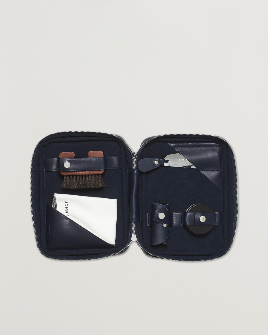 Herr | Skovård | John Lobb | Shoe Care Travel Case Navy