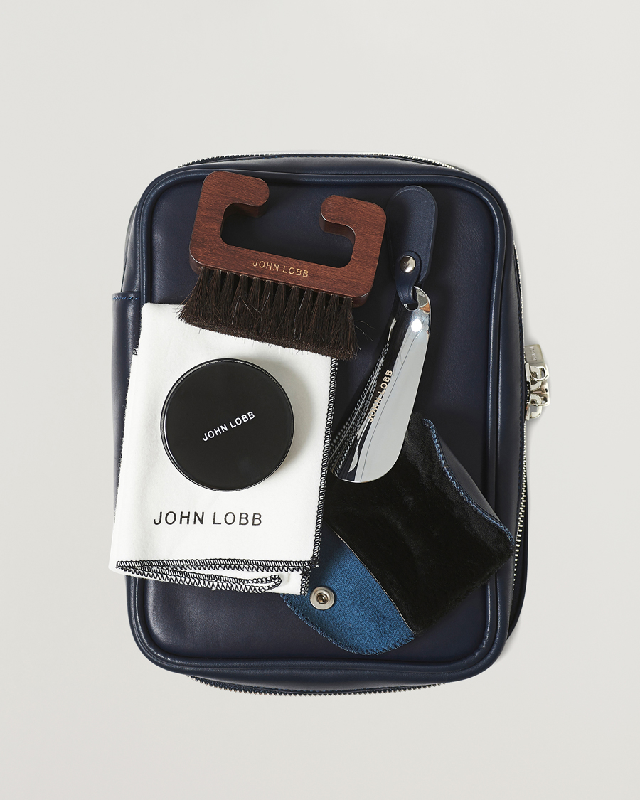 Herr | Skovård | John Lobb | Shoe Care Travel Case Navy