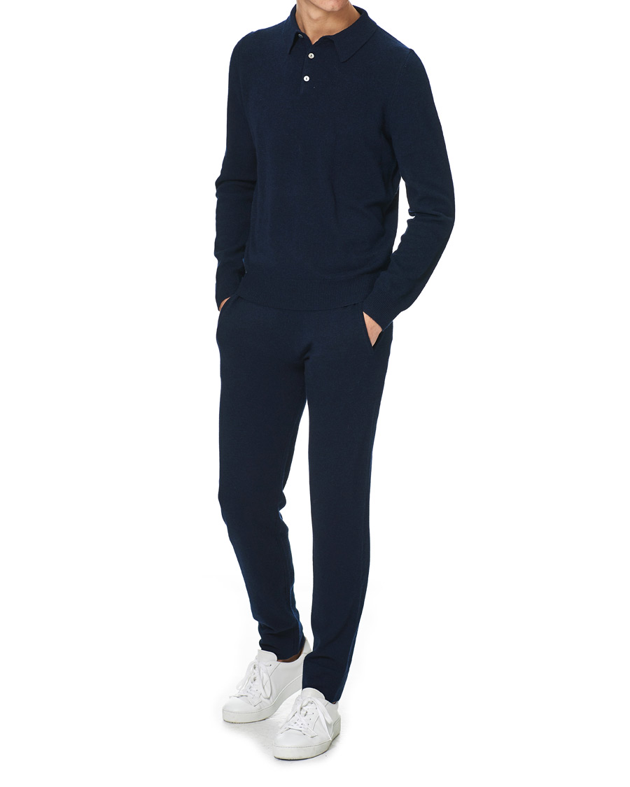 Herr | Byxor | People's Republic of Cashmere | Cashmere Sweatpants Navy