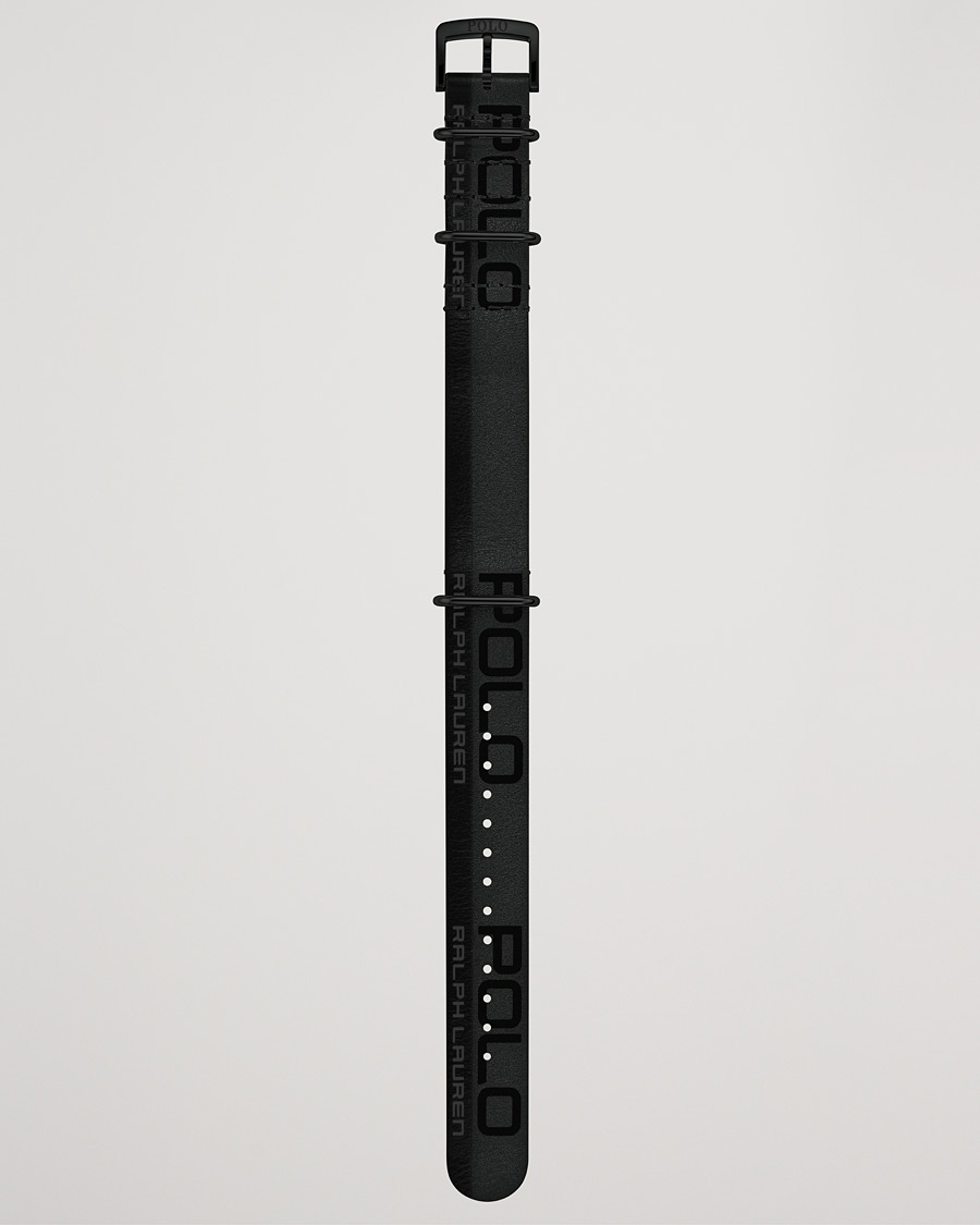 Herr | Polo Ralph Lauren Leather Sporting Strap Black/Grey | Polo Ralph Lauren | Leather Sporting Strap Black/Grey