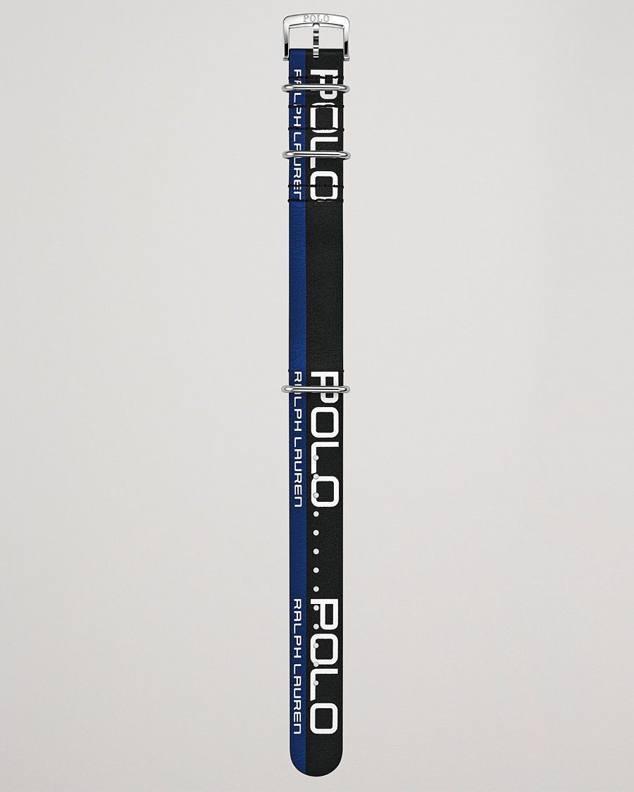 Herr | Polo Ralph Lauren Leather Sporting Strap Black/Blue | Polo Ralph Lauren | Leather Sporting Strap Black/Blue
